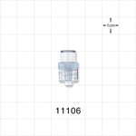 Male Luer Lock, Tubing Port, Clear - 0.212 inch ID (5.38 mm) - 11106