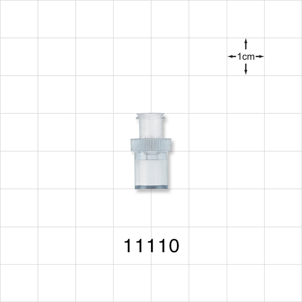 Female Luer Lock, Tubing Port, Clear - 0.212 inch ID (5.38 mm) - 11110