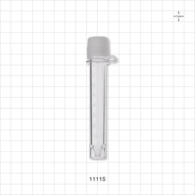 Collection Vial w/Screw Cap on Strap, Clear - 10 ml, 10 g, 0.33 oz. - 11115