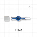 1-Way Stopcock, Female Luer Lock, Male Luer Slip, 90 Degree Turn Handle, Non-Vented Cap - 30 psi - 11146