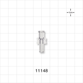Female Luer Lock, Tubing Port, Clear - 0.114 inch - 0.1 inch ID/0.2 inch - 0.204 inch OD (2.90 mm - 2.54 mm/5.08 mm - 5.18 mm) - 11148