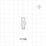 Female Luer Lock, Tubing Port, Clear - 0.15 inch - 0.136 inch ID/0.254 inch - 0.26 inch OD (3.81 mm - 3.45 mm/6.45 mm - 6.6 mm) - 11149