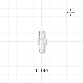 Female Luer Lock, Tubing Port, Clear - 0.15 inch - 0.136 inch ID/0.254 inch - 0.26 inch OD (3.81 mm - 3.45 mm/6.45 mm - 6.6 mm) - 11149