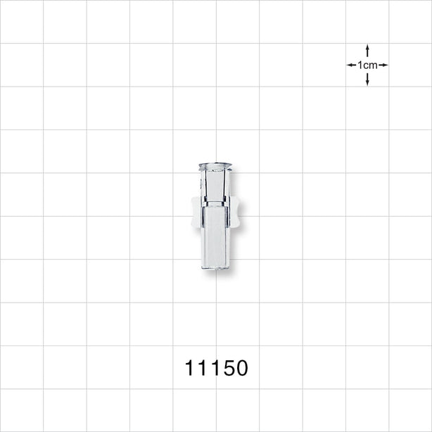 Female Luer Lock, Tubing Port, Clear - 0.192 inch - 0.183 inch ID/0.254 inch - 0.26 inch OD ( (4.88 mm - 4.65 mm/6.45 mm - 6.6 mm) - 11150