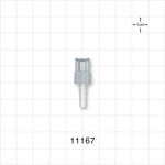 Male Luer Slip, Tubing Port, Clear - 0.145 inch ID (3.68 mm) - 11167
