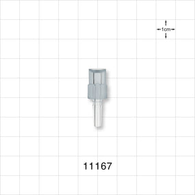 Male Luer Slip, Tubing Port, Clear - 0.145 inch ID (3.68 mm) - 11167