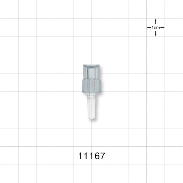 Male Luer Slip, Tubing Port, Clear - 0.145 inch ID (3.68 mm) - 11167