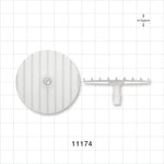 Bag Port Flange with Ribbed Base, Barbed, Natural - Fits 3/16 inch ID Tubing (0.188 inch, 4.76 mm) - 11174