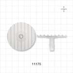 Bag Port Flange with Ribbed Base, Barbed, Natural - Fits 1/4 inch ID Tubing (0.25 inch, 6.35 mm) - 11175