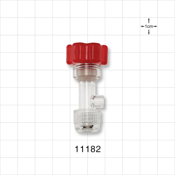 Tuohy Borst Adapter, Threaded Flare Connector - 7 FR - 17 FR (0.091 inch - 0.224 inch, 2.3 mm - 5.7 mm); 0.2 inch ID Sideport (5 mm) - 11182