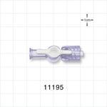 1-Way Stopcock, Female Luer Lock, Male Luer with Spin Lock - 0.106 inch Thru Hole (2.69 mm); 29 psi - 11195