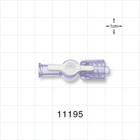 1-Way Stopcock, Female Luer Lock, Male Luer with Spin Lock - 0.106 inch Thru Hole (2.69 mm); 29 psi - 11195