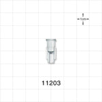Female Luer Lock, Tubing Port, Clear - 0.03 inch - 0.063 inch (0.76 mm - 1.6 mm) - 11203