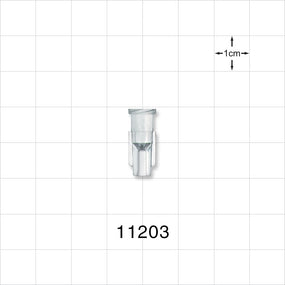 Female Luer Lock, Tubing Port, Clear - 0.03 inch - 0.063 inch (0.76 mm - 1.6 mm) - 11203
