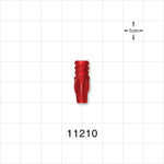 Female Luer Lock, Tubing Port, Red - 0.079 inch ID (2.01 mm) - 11210