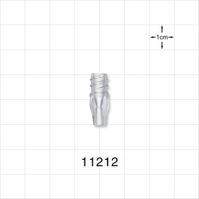 Female Luer Lock, Tubing Port, Clear - 0.099 inch ID (2.51 mm) - 11212