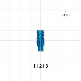 Female Luer Lock, Tubing Port, Blu - 0.099 inch ID (2.51 mm) - 11213