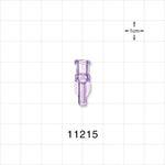 Female Luer Lock, Tubing Port, Clear - 0.039 inch ID (0.99 mm) - 11215