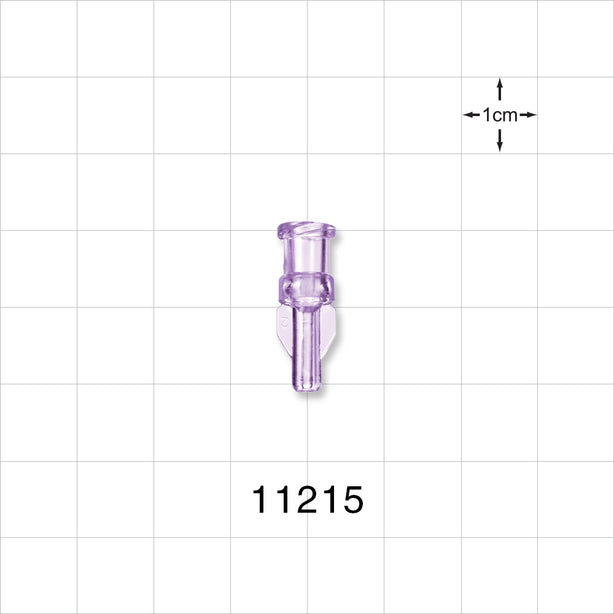 Female Luer Lock, Tubing Port, Clear - 0.039 inch ID (0.99 mm) - 11215