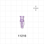 Female Luer Lock, Tubing Port, Clear - 0.059 inch ID (1.5 mm) - 11216