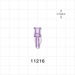 Female Luer Lock, Tubing Port, Clear - 0.059 inch ID (1.5 mm) - 11216