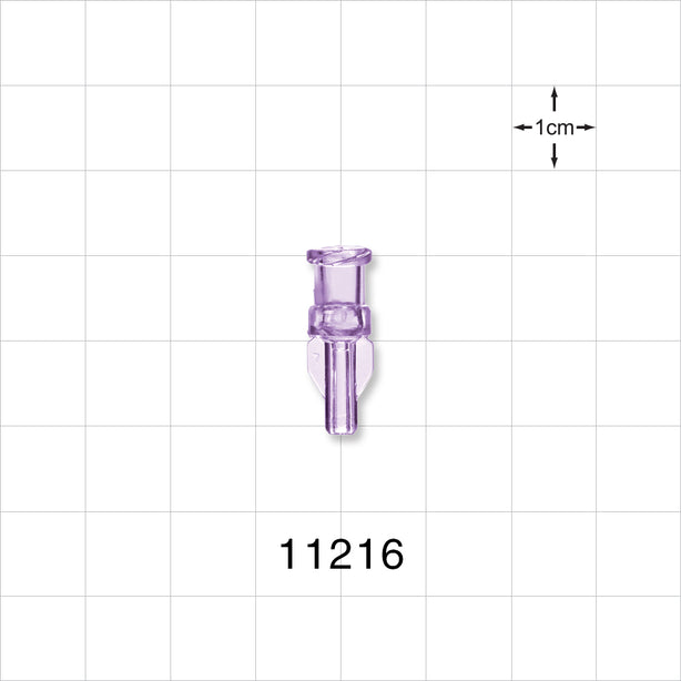 Female Luer Lock, Tubing Port, Clear - 0.059 inch ID (1.5 mm) - 11216