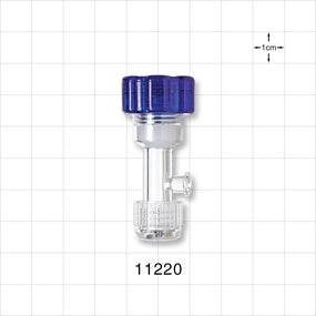Tuohy Borst Adapter, Threaded Flare Connector, Female Luer Lock Sideport - 0 FR - 13 FR (0 inch - 0.17 inch, 0 mm - 4.3 mm) - 11220