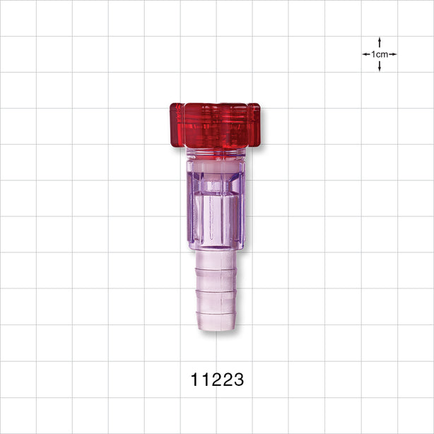Tuohy Borst Adapter, Barbed - 6 FR - 18 FR (0.078 inch - 0.236 inch, 2 mm - 6 mm); 0.449 inch - 0.472 inch OD Barb (11.4 mm - 11.9 mm) - 11223