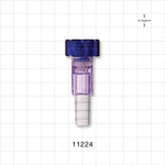 Tuohy Borst Adapter, Barbed - 0 FR - 13 FR (0 inch - 0.17 inch, 0 mm - 4.3 mm); 0.449 inch - 0.472 inch OD Barb (11.4 mm - 11.9 mm) - 11224
