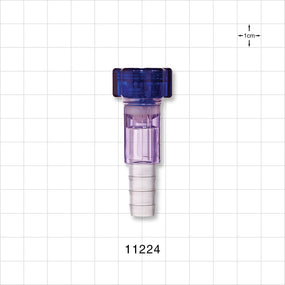 Tuohy Borst Adapter, Barbed - 0 FR - 13 FR (0 inch - 0.17 inch, 0 mm - 4.3 mm); 0.449 inch - 0.472 inch OD Barb (11.4 mm - 11.9 mm) - 11224