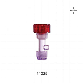 Tuohy Borst Adapter, Threaded Flare Connector - 7 FR - 17 FR (0.091 inch - 0.224 inch, 2.3 mm - 5.7 mm); 0.2 inch ID Sideport (5 mm) - 11225