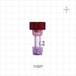 Tuohy Borst Adapter, Threaded Flare Connector, Female Luer Lock Sideport - 7 FR - 17 FR (0.091 inch - 0.224 inch, 2.3 mm - 5.7 mm) - 11227