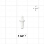 Male Luer Slip, Barbed, White - Fits 1/8 inch ID Tubing (0.125 inch, 3.18 mm) - 11347