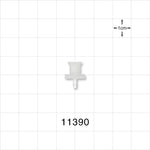 Female Luer Lock, Barbed, Natural - Fits 1/16 inch ID Tubing (0.063 inch, 1.59 mm) - 11390