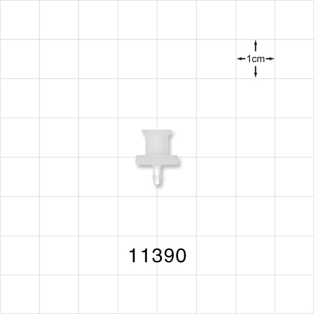 Female Luer Lock, Barbed, Natural - Fits 1/16 inch ID Tubing (0.063 inch, 1.59 mm) - 11390