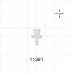 Female Luer Lock, Barbed, Natural - Fits 3/32 inch ID Tubing (0.094 inch, 2.38 mm) - 11391