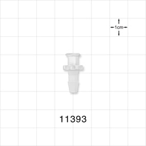 Female Luer Lock, Barbed, Natural - Fits 5/32 inch ID Tubing (0.156 inch, 3.97 mm) - 11393