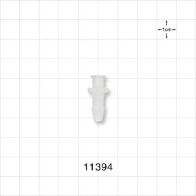 Female Luer Lock, Barbed, Natural - Fits 3/16 inch ID Tubing (0.188 inch, 4.76 mm) - 11394