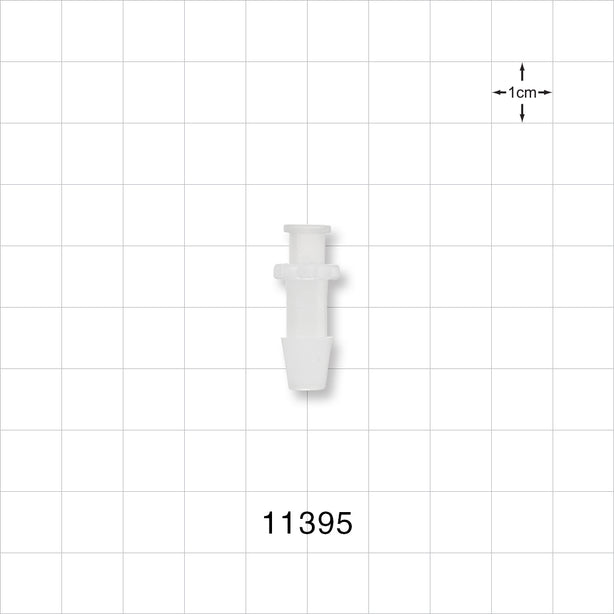 Female Luer Lock, Barbed, Natural - Fits 1/4 inch ID Tubing (0.25 inch, 6.35 mm) - 11395