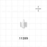 Male Luer Lock, Barbed, Natural - Fits 1/16 inch ID Tubing (0.063 inch, 1.59 mm) - 11398
