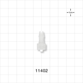 Male Luer Lock, Barbed, Natural - Fits 3/16 inch ID Tubing (0.188 inch, 4.76 mm) - 11402