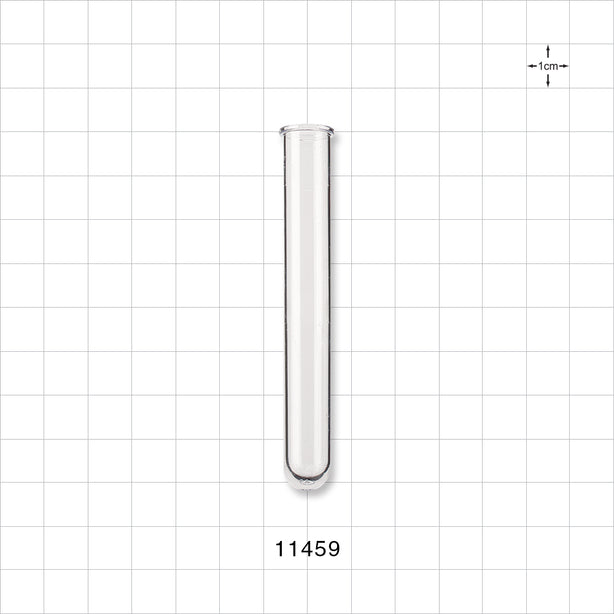 Test Tube with Rim - 6 ml, 12 mm Diameter x 86 mm - 11459