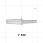 Straight Connector, Reducer, Barbed, Natural - Fits 9/32 inch - 13/32 inch x 5/32 inch - 5/16 inch ID Tubing (0.281 inch - 0.406 inch x 0.156 inch - 0.313 inch, 7.14 mm - 10.31 mm x 3.97 mm - 7.94 mm) - 11480