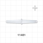 Straight Connector, Barbed, Natural - Fits 5/32 inch - 5/16 inch ID Tubing (0.156 inch - 0.313 inch, 3.97 mm - 7.94 mm) - 11481