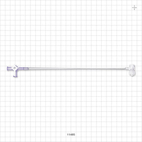 Extension Line, Hemostasis Valve to 3-Way Stopcock - 0 FR - 9 FR (0 inch - 0.118 inch, 0 mm - 3 mm); 8 Inch Length (203.2 mm) - 11485