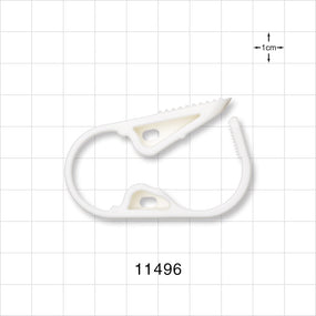 Pinch Clamp, Ratchet-Style, White - Fits 3/4 inch OD Tubing (0.75 inch, 19.1 mm) - 11496