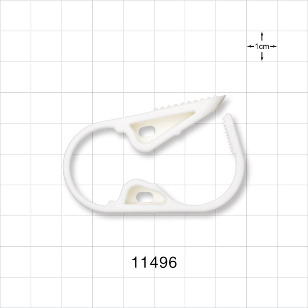 Pinch Clamp, Ratchet-Style, White - Fits 3/4 inch OD Tubing (0.75 inch, 19.1 mm) - 11496