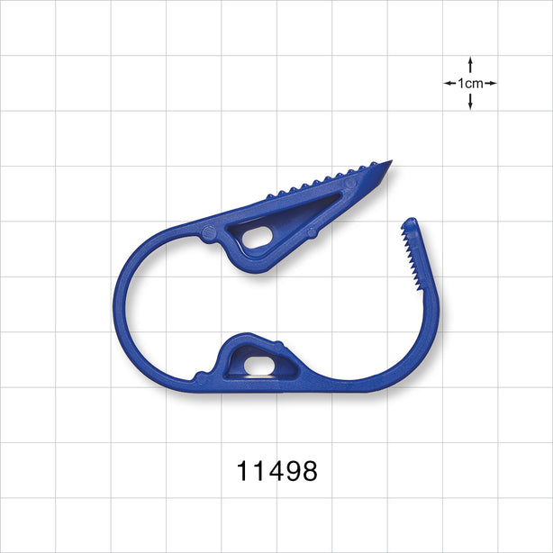 Pinch Clamp, Ratchet-Style, Blue - Fits 3/4 inch OD Tubing (0.75 inch, 19.1 mm) - 11498