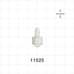 Male Luer Lock, Barbed, White - Fits 1/8 inch ID Tubing (0.125 inch, 3.18 mm) - 11525
