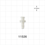 Female Luer Lock, Barbed, White - Fits 5/32 inch ID Tubing (0.156 inch, 3.97 mm) - 11526